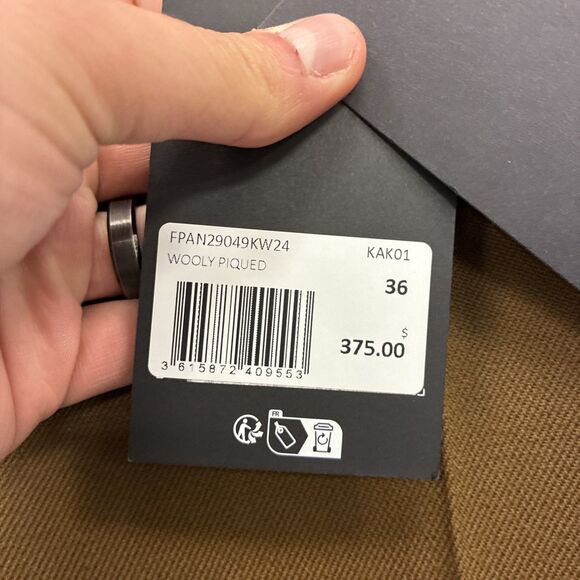 The Kooples Wooly Pique Brown Trouser Pants Pleated NWT 30x32 Wool Preppy - Picture 2 of 7